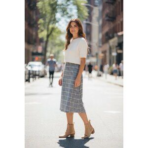 Vtg Wool pencil skirt Ellen Bogen New York Herringbone Size 0 XXS 1950-1960's